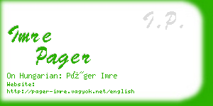 imre pager business card